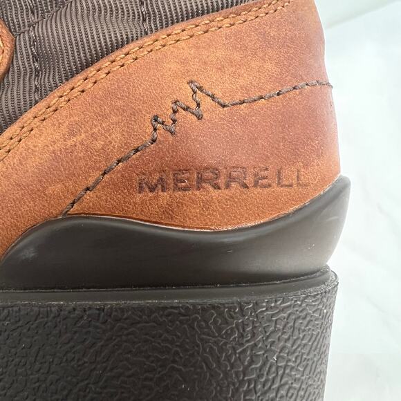 MERRELL Woman's  Chateau Mid Pull Waterproof boots 6.5  Campy Western Insulated - Picture 4 of 8